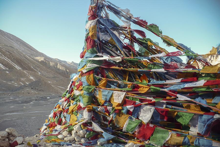 The flags are integral to the celebration of Saga Dawa, among other observances