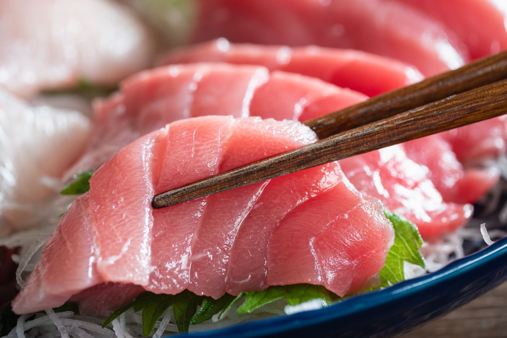 Sashimi Fresh raw thinly sliced fish