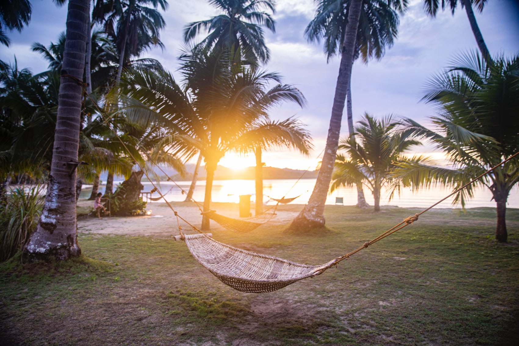 point barton hammock a rattan hammock beckons in the sunset of Point Barton