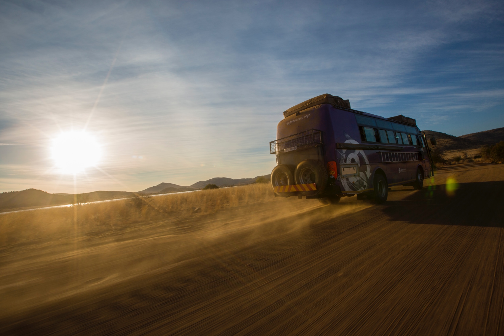 lando van a signature G Adventures Lando kicks up dust in South Africa